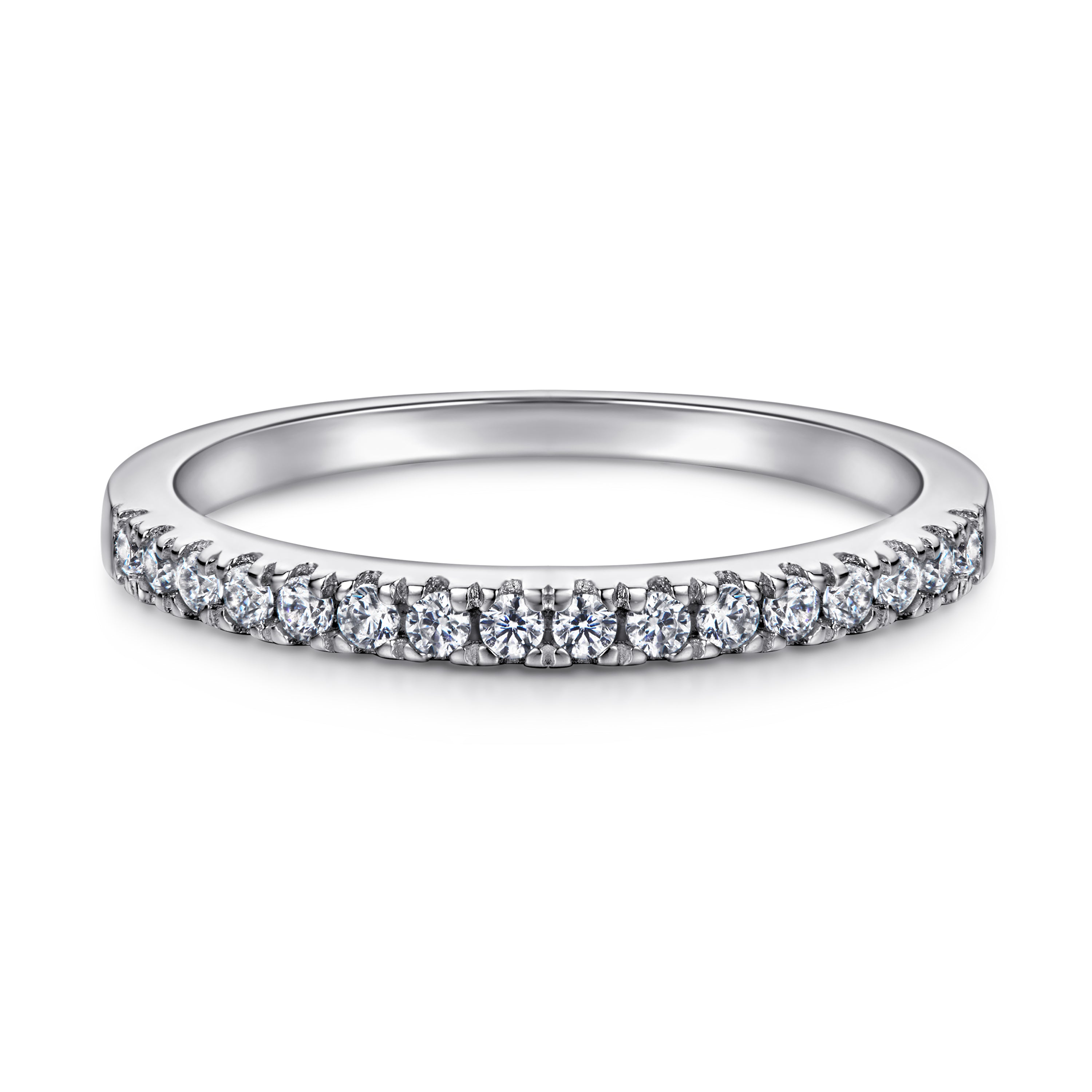 925 Sterling Silver Round Cz Halo Ladies Bridal Ring Set