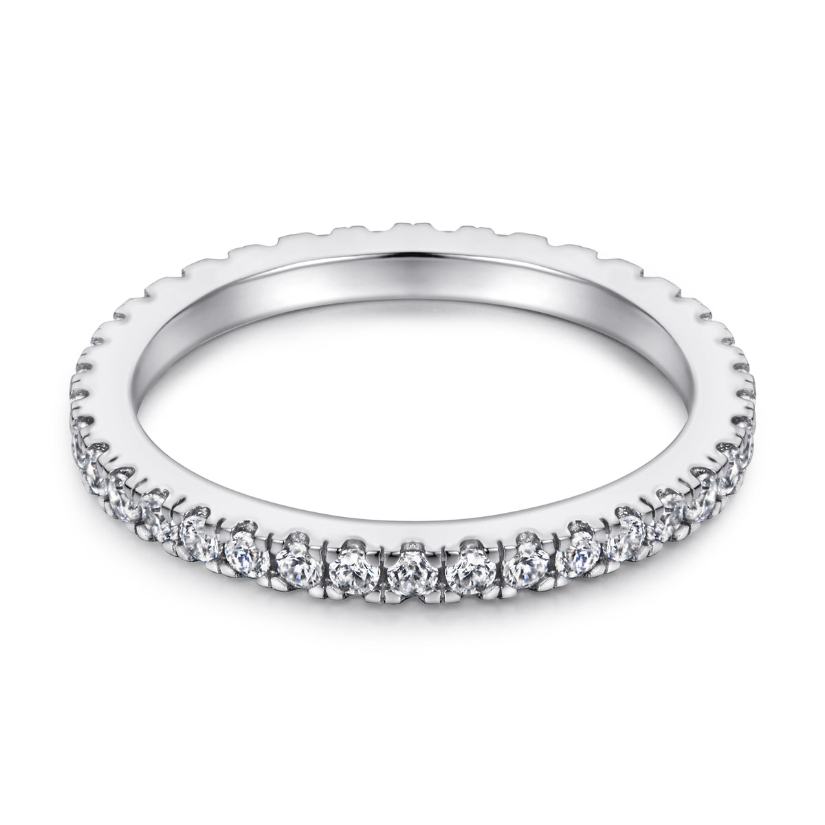 925 Sterling Silver Cz Ladies Full Eternity Ring