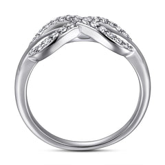 925 Sterling Silver Cz Infinity Ladies Ring