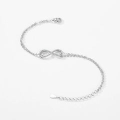 925 Sterling Silver Cz Infinity Symbol Bracelet 6"-7"